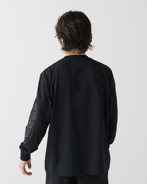 CRONOS BLACKLETTER RASH L/S TEE【BLACK】