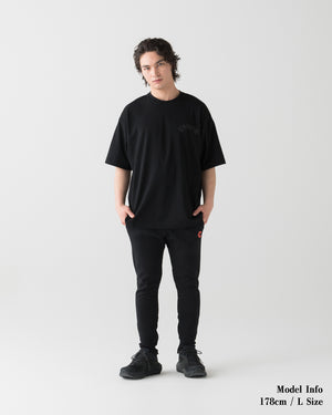 CRONOS 達摩圖案短袖上衣【黑×紅】