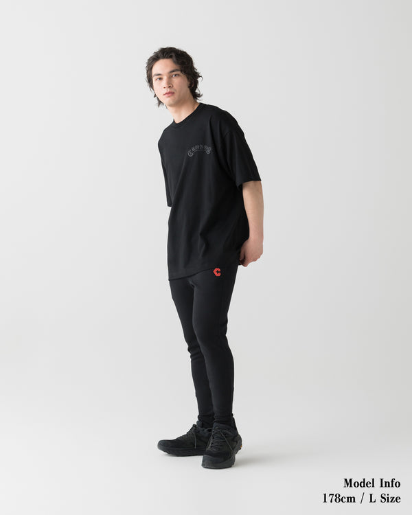 CRONOS 達摩圖案短袖上衣【黑×紅】