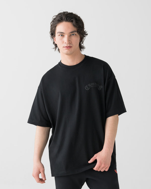 CRONOS 達摩圖案短袖上衣【黑×紅】