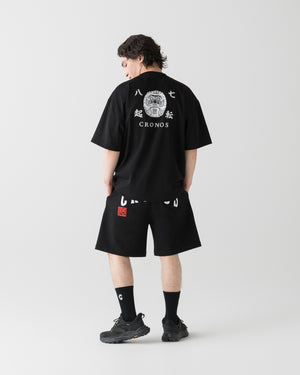 CRONOS TOMOSHIBI SERIES DARUMA EMBROIDERY S/S TEE【BLACK】