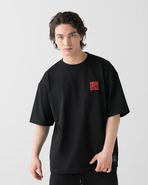 CRONOS TOMOSHIBI SERIES DARUMA EMBROIDERY S/S TEE【BLACK】
