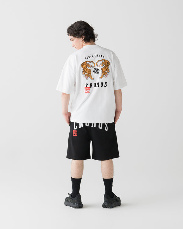 CRONOS TOMOSHIBI 系列 老虎刺繡短袖上衣【白色】