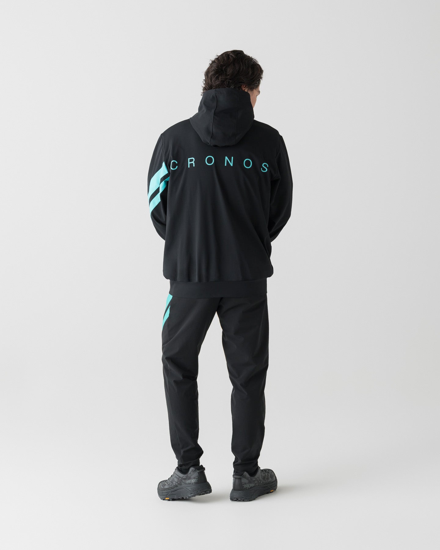 CRONOS COOLING RASH HOODIE【BLACK×T.BLUE】