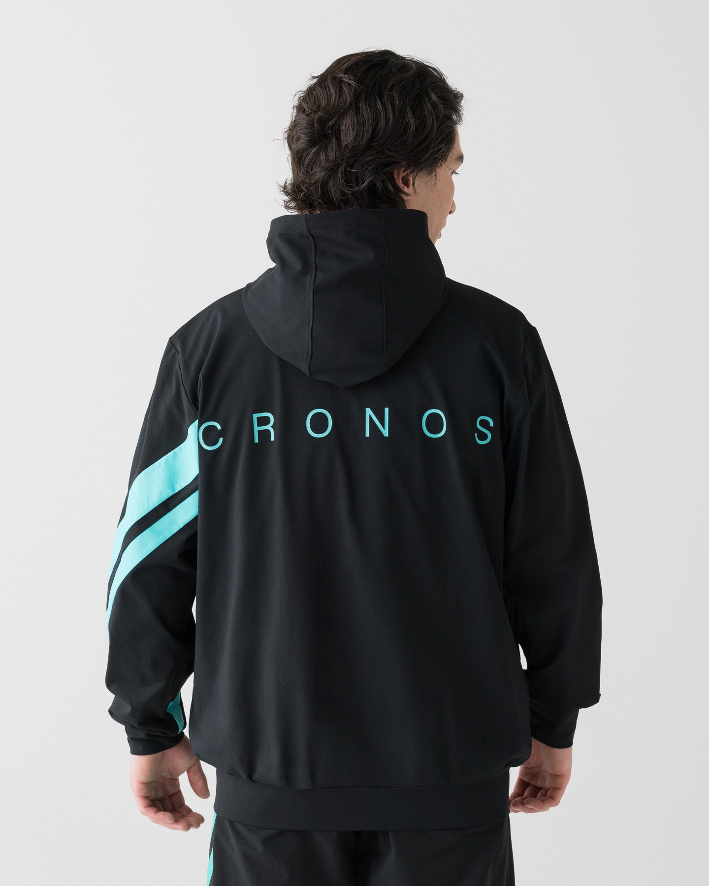 明日発送CRONOS COOLING RASH HOODIE CRONOS COOLING RASH HOODIE【BLACK×T.BLUE】