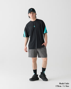 CRONOS COOLING RASH S/S TEE【BLACK×T.BLUE】