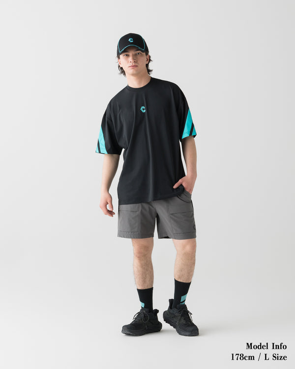 CRONOS COOLING RASH S/S TEE【BLACK×T.BLUE】