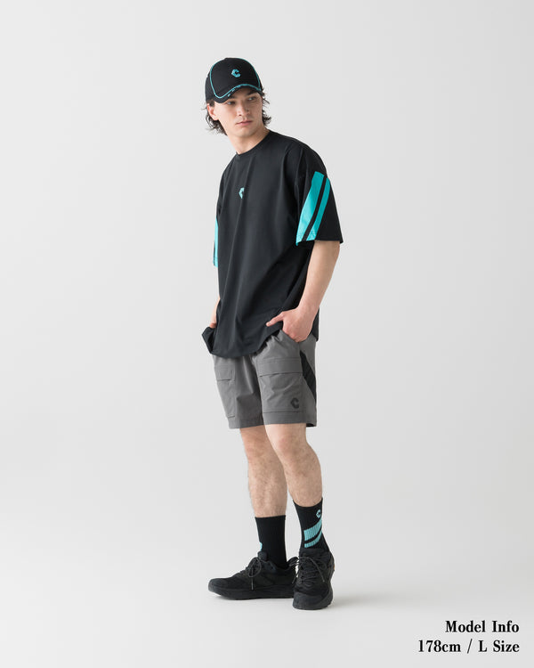 CRONOS COOLING RASH S/S TEE【BLACK×T.BLUE】