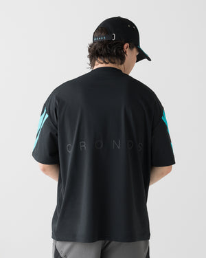 CRONOS COOLING RASH S/S TEE【BLACK×T.BLUE】