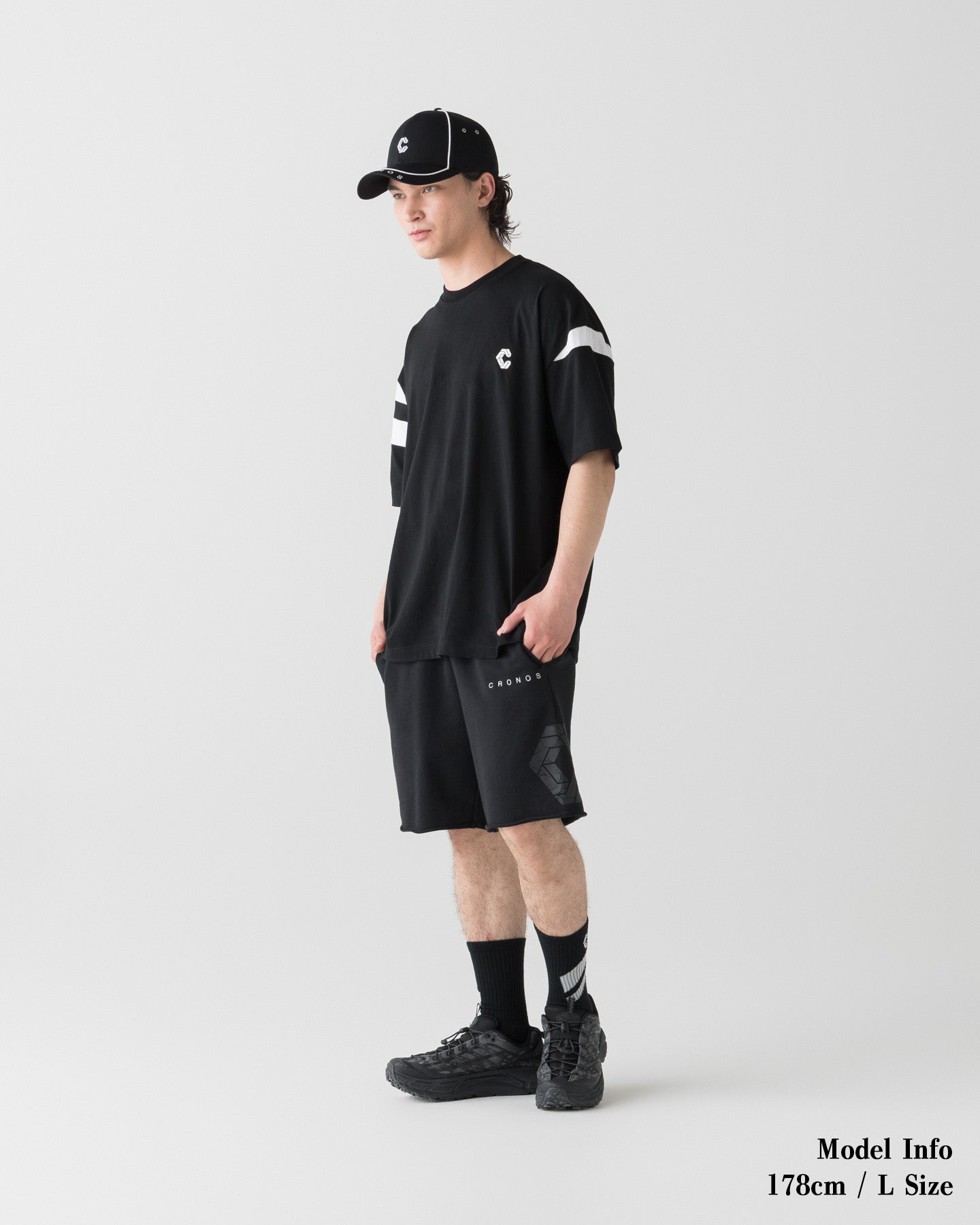 CRONOS 2点まとめ売り CRONOS ALLDAY CUT OFF SHORTS【BLACK】
