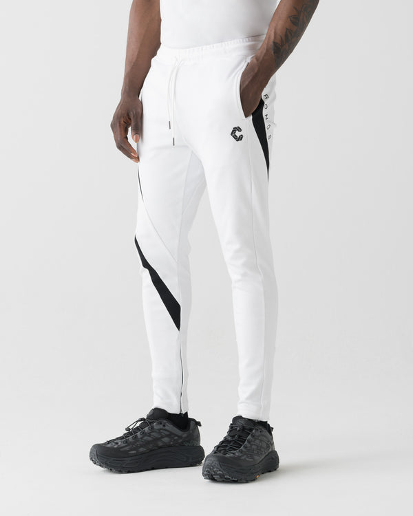 CRONOS GEOMETRIC LINE SKINNY PANTS【WHITE】