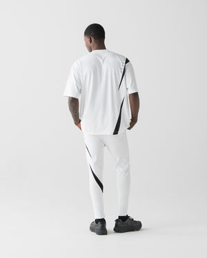 CRONOS GEOMETRIC LINE SKINNY PANTS【WHITE】