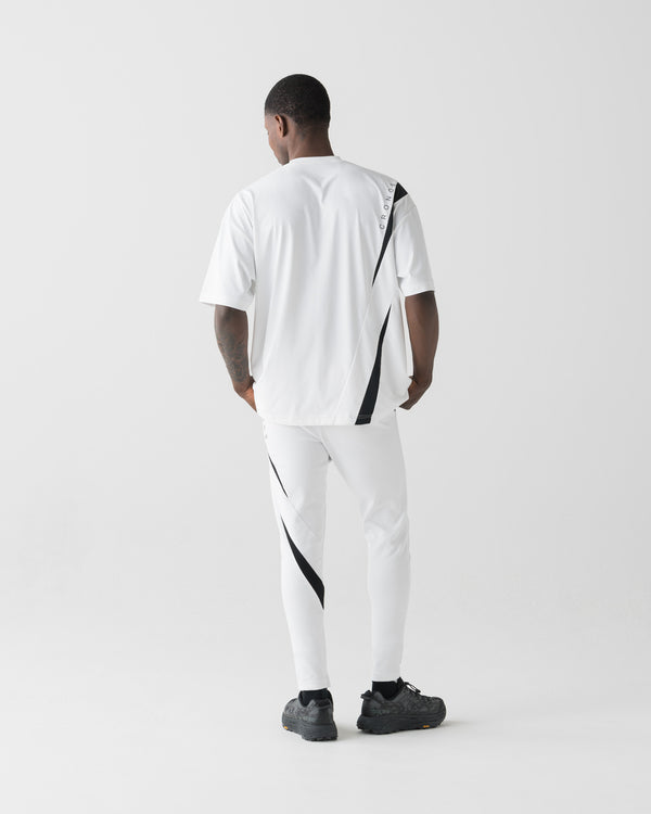 CRONOS GEOMETRIC LINE SKINNY PANTS【WHITE】