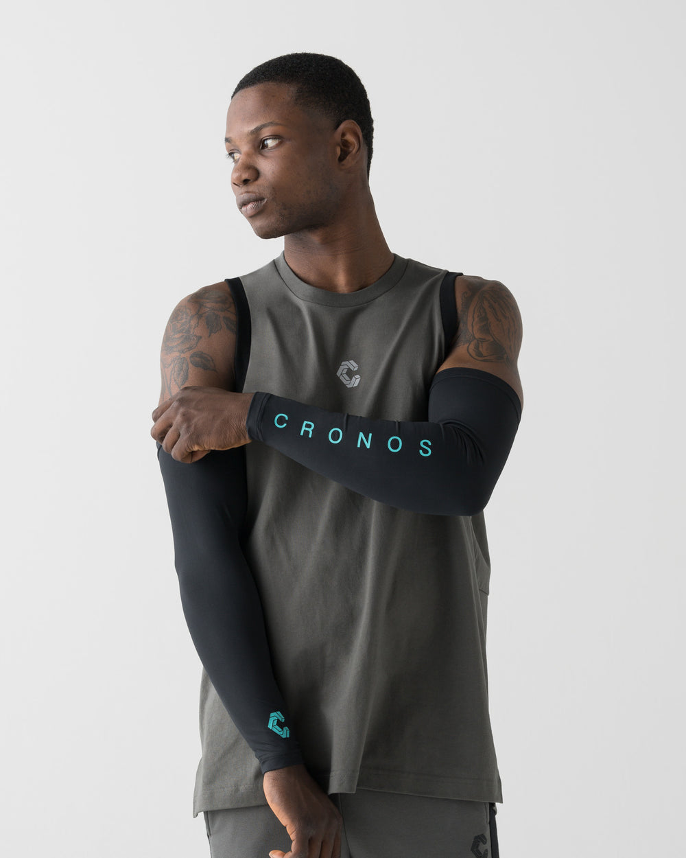 CRONOS COOL TOUCH ARM COVER【BLACK×T.BLUE】