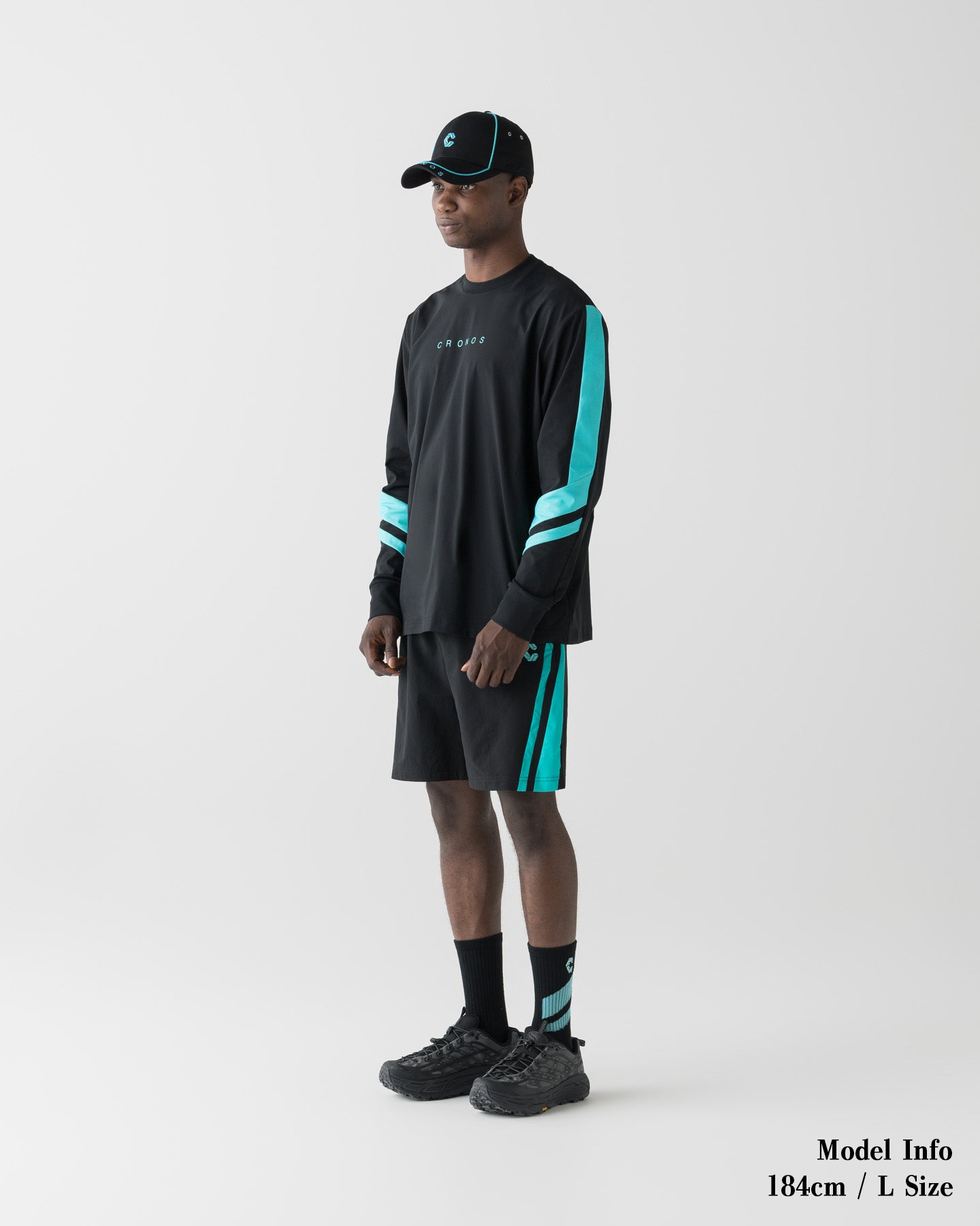 CRONOS COOLING RASH L/S TEE【BLACK×T.BLUE】