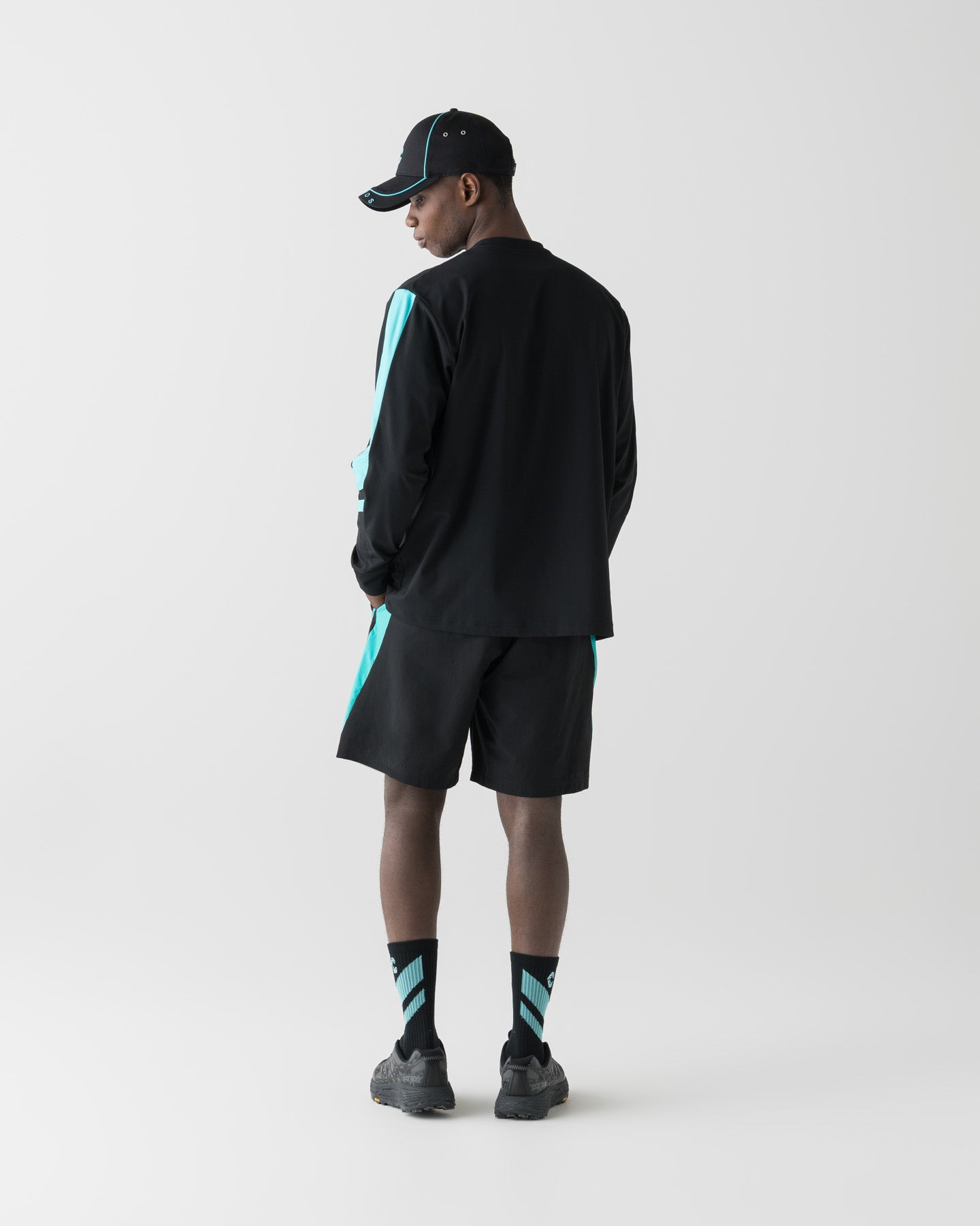 CRONOS COOLING RASH SHORTS【BLACK×T.BLUE】