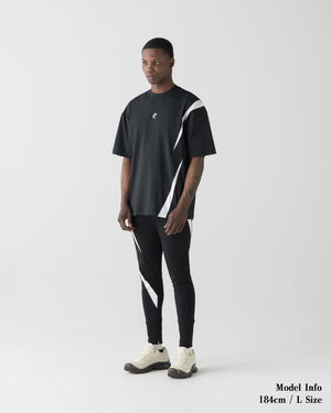 CRONOS GEOMETRIC LINE S/S TEE【BLACK】