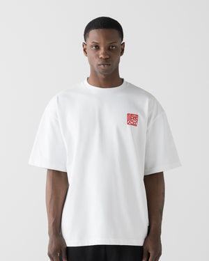 CRONOS TOMOSHIBI 系列 達摩刺繡短袖T恤【白色】