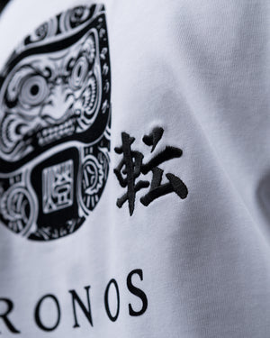 CRONOS TOMOSHIBI 系列 達摩刺繡短袖T恤【白色】