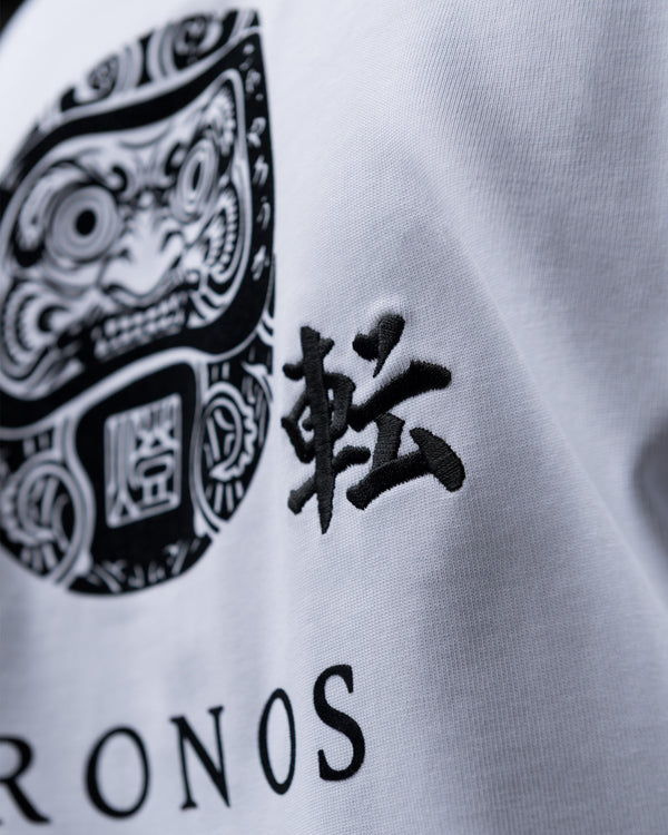 CRONOS TOMOSHIBI 系列 達摩刺繡短袖T恤【白色】