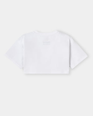 CRONOS WOMEN ALLDAY CROPPED T-SHIRT【WHITE】