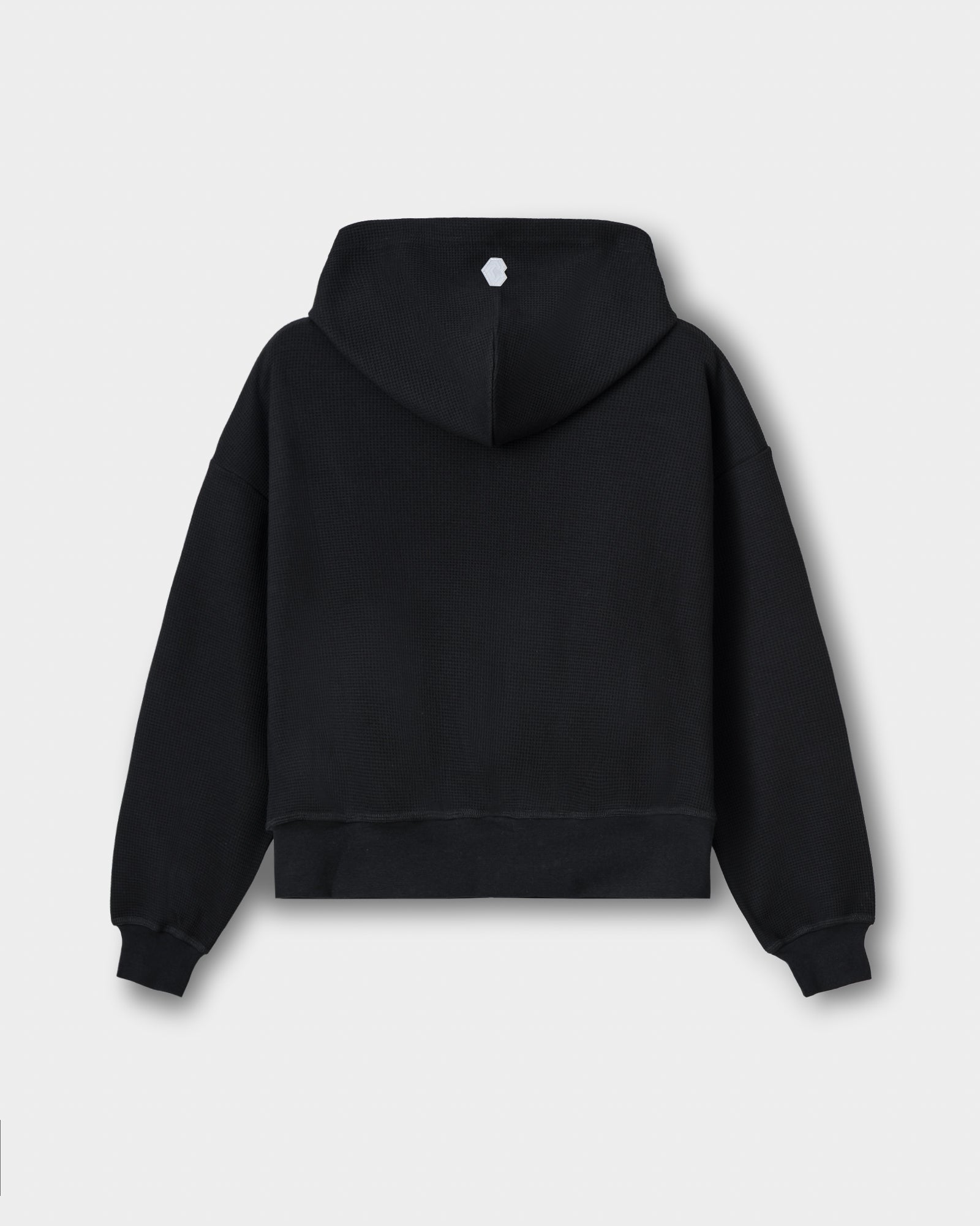 CRONOS WOMEN SHAPE CROPPED ZIP HOODIE 【BLACK】