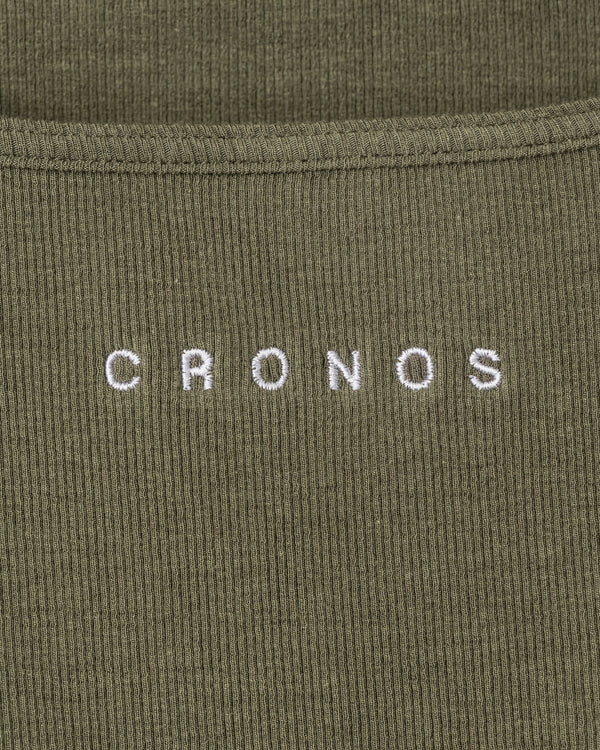 CRONOS WOMEN SHAPE SQUARE DRESS【卡其色】