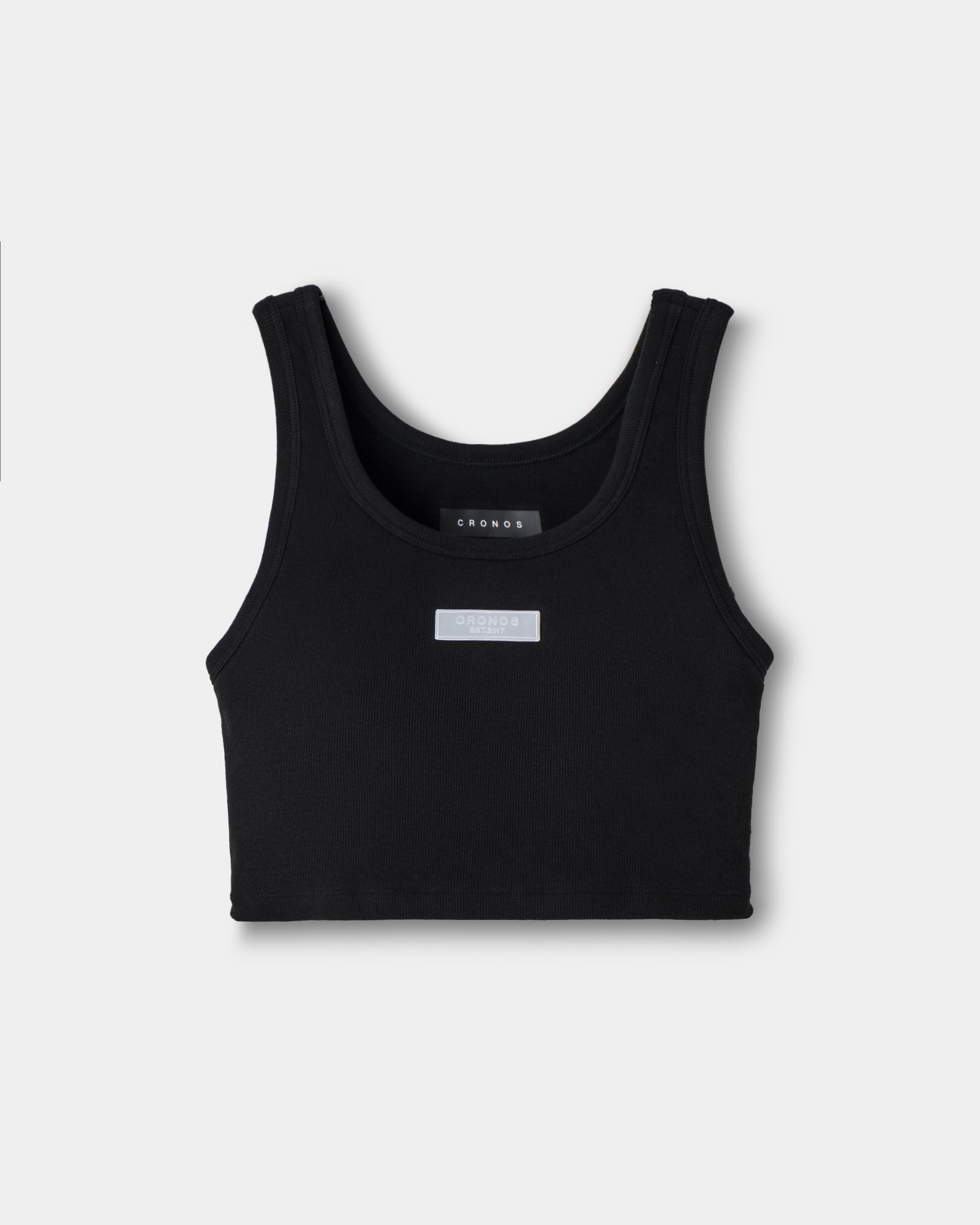 CRONOS WOMEN FIT CROPPED TANK TOP【BLACK】