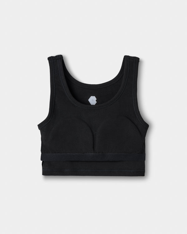 CRONOS WOMEN FIT CROPPED TANK TOP [BLACK]