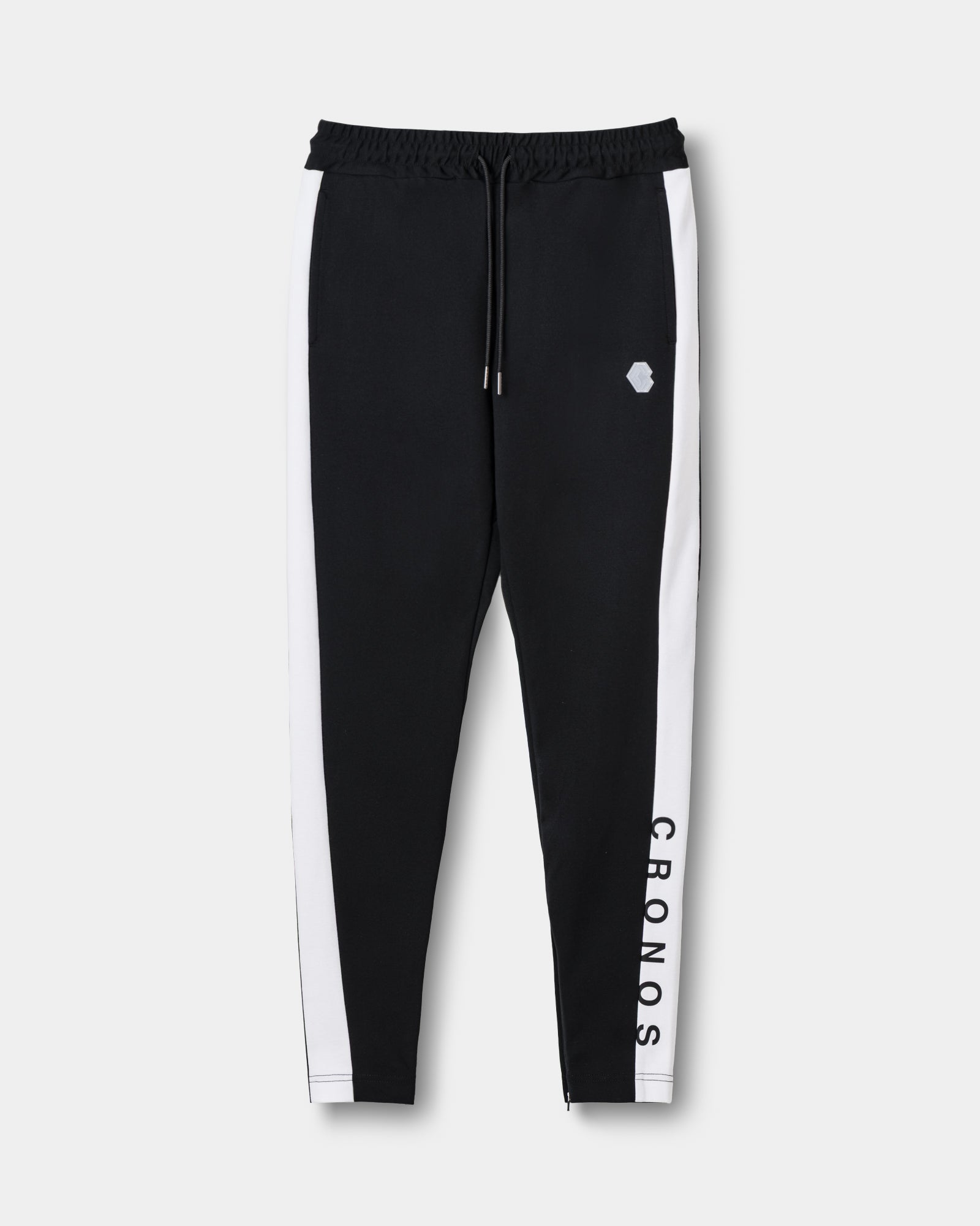 CRONOS WOMEN COOL FIT SKINNY PANTS【BLACK×WHITE】