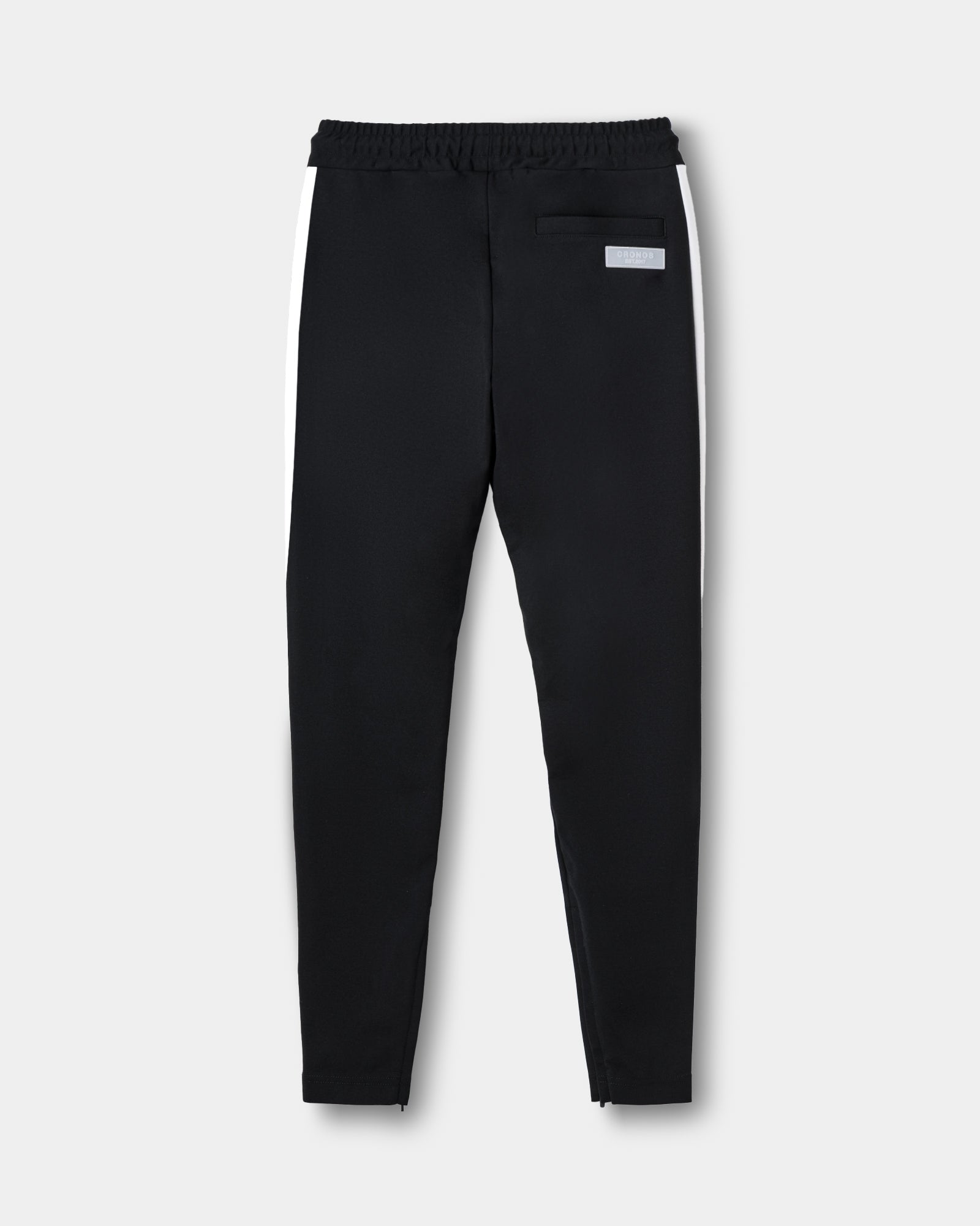 CRONOS WOMEN COOL FIT SKINNY PANTS【BLACK×WHITE】