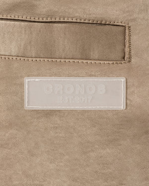 CRONOS WOMEN LOOSE SATIN PANTS【BROWN】