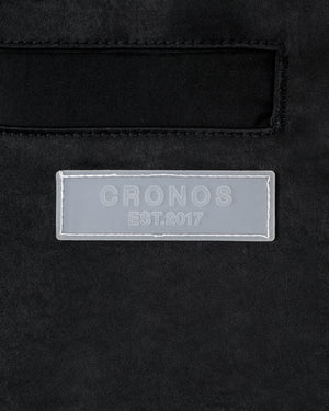 CRONOS WOMEN LOOSE SATIN PANTS【BLACK】