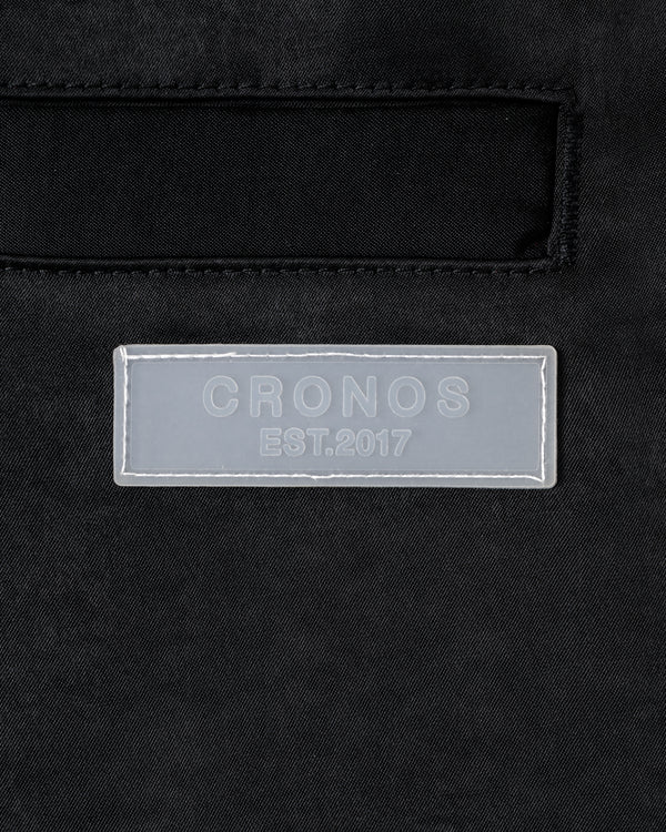 CRONOS WOMEN LOOSE SATIN PANTS【BLACK】