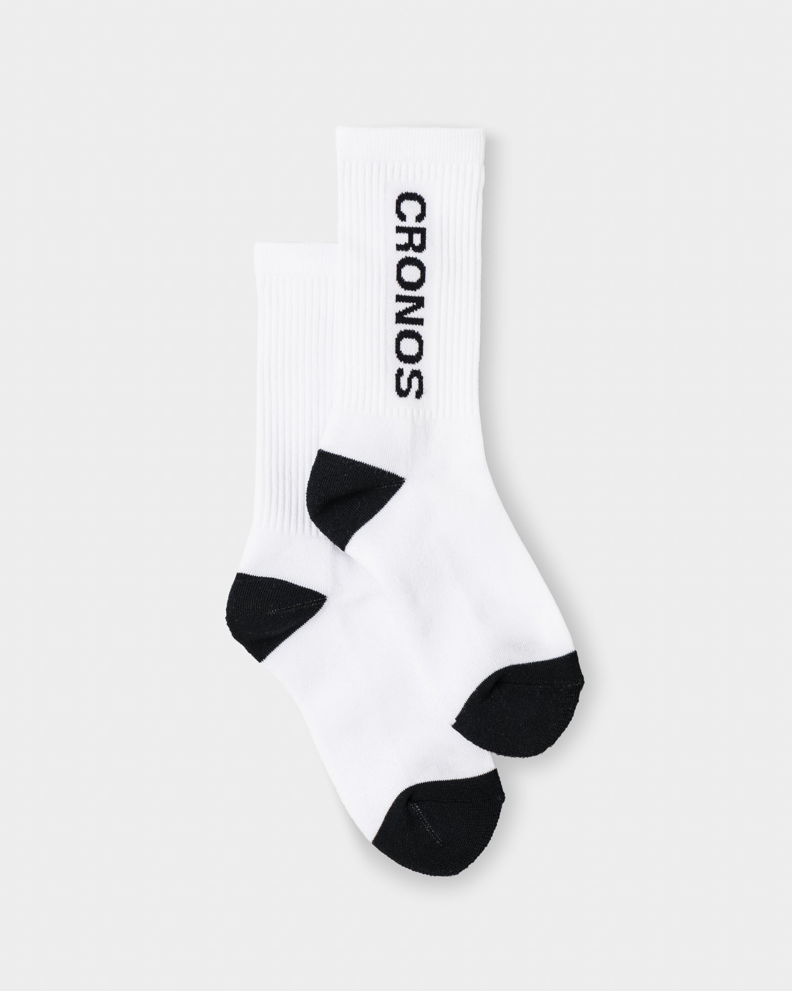CRONOS WOMEN LOGO MID SOCKS【WHITE】