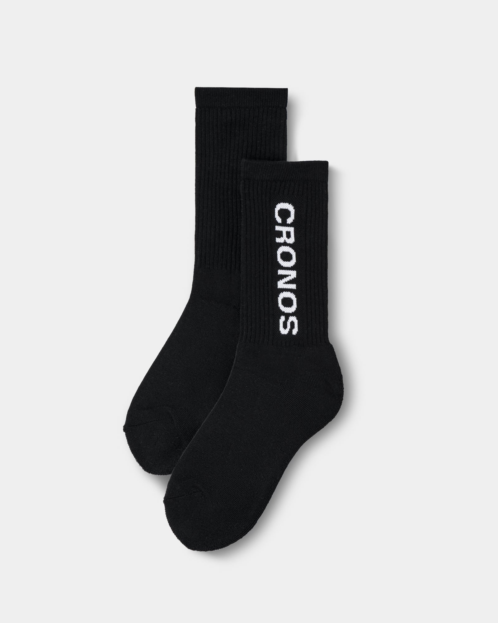 CRONOS WOMEN LOGO MID SOCKS【BLACK】