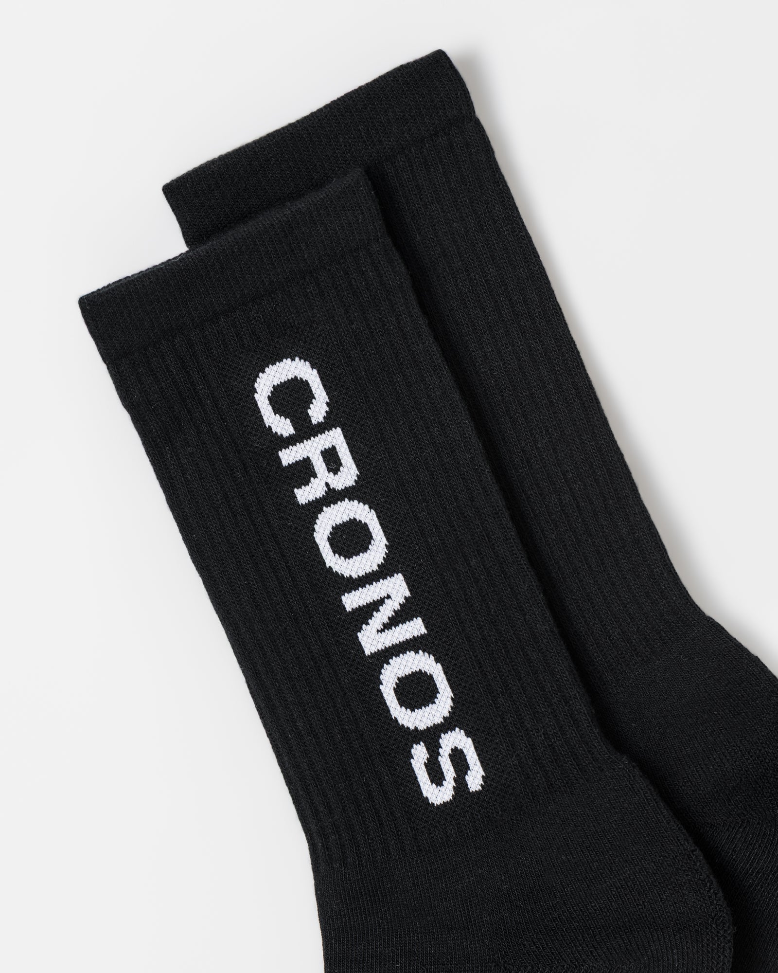 CRONOS WOMEN LOGO MID SOCKS【BLACK】