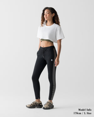 CRONOS WOMEN COOL FIT SKINNY PANTS【BLACK×GRAY】