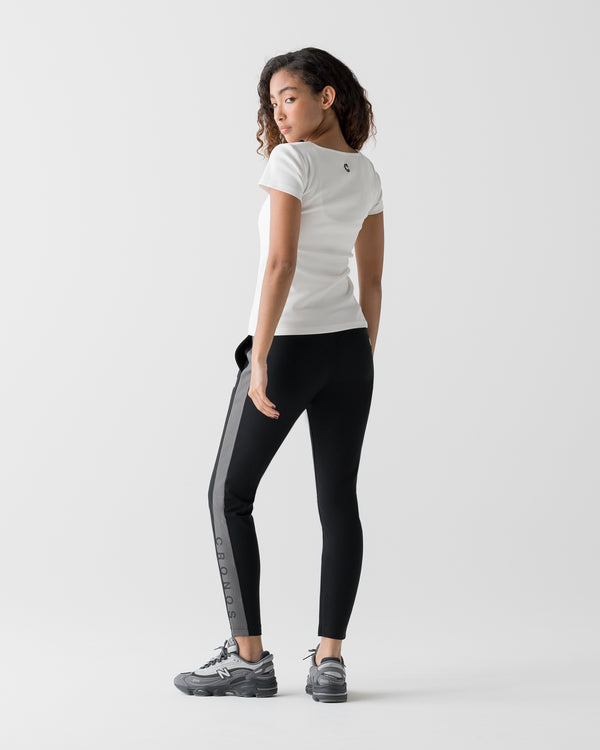 CRONOS WOMEN COOL FIT SKINNY PANTS【BLACK×GRAY】