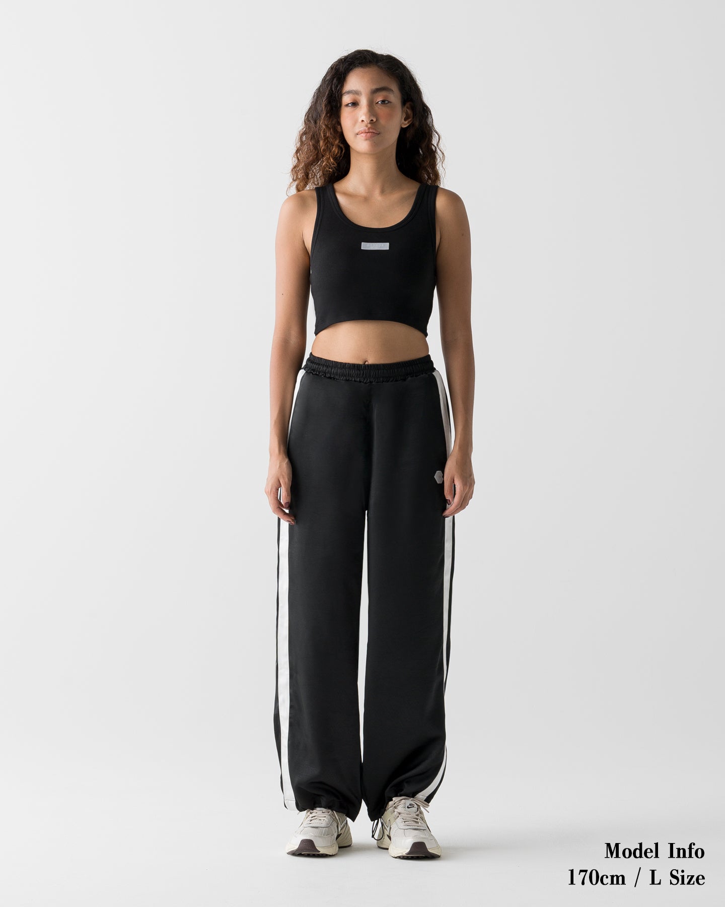 CRONOS WOMEN FIT CROPPED TANK TOP【BLACK】