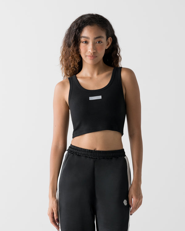CRONOS WOMEN FIT CROPPED TANK TOP [BLACK]