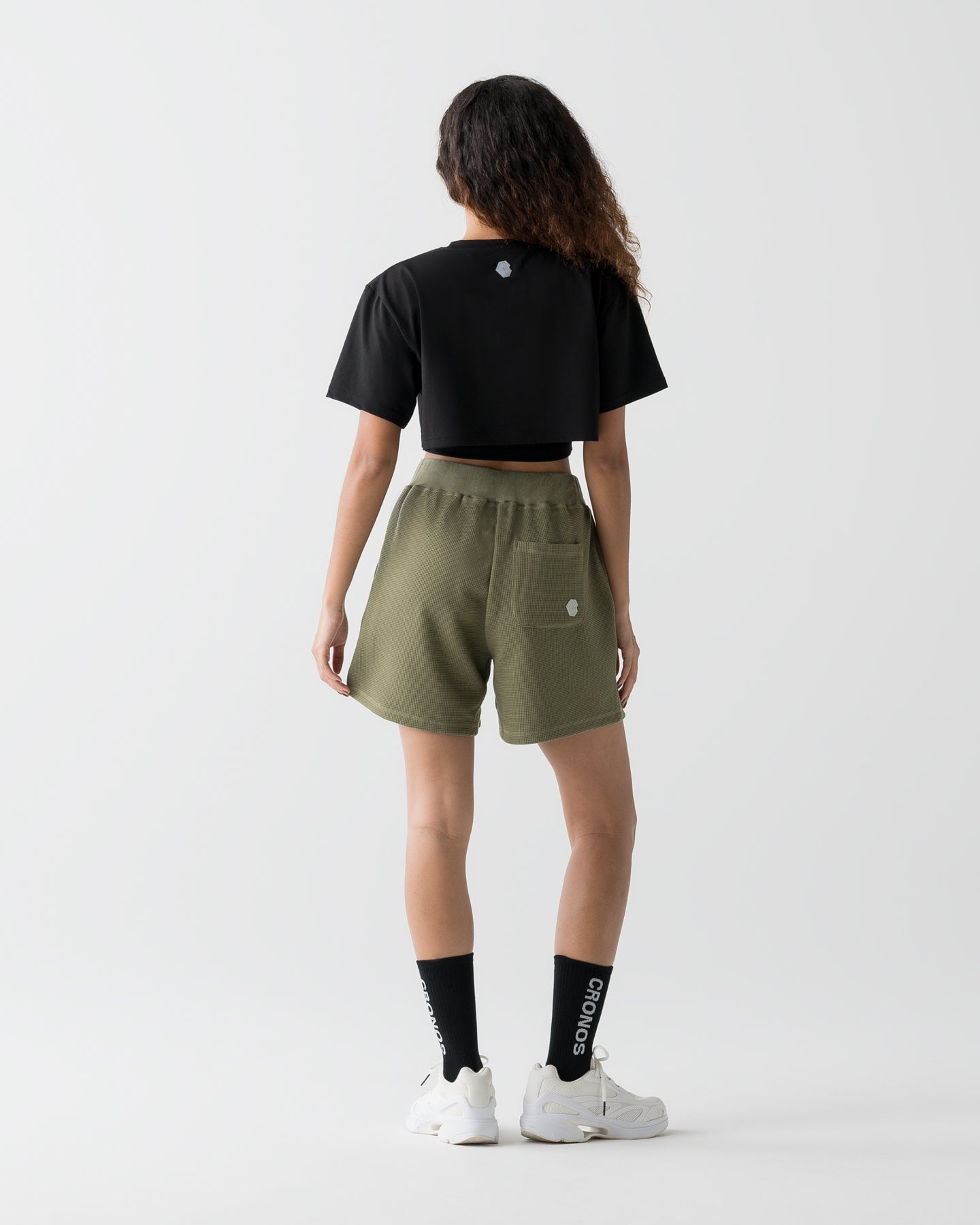 CRONOS WOMEN SHAPE SHORTS【KHAKI】