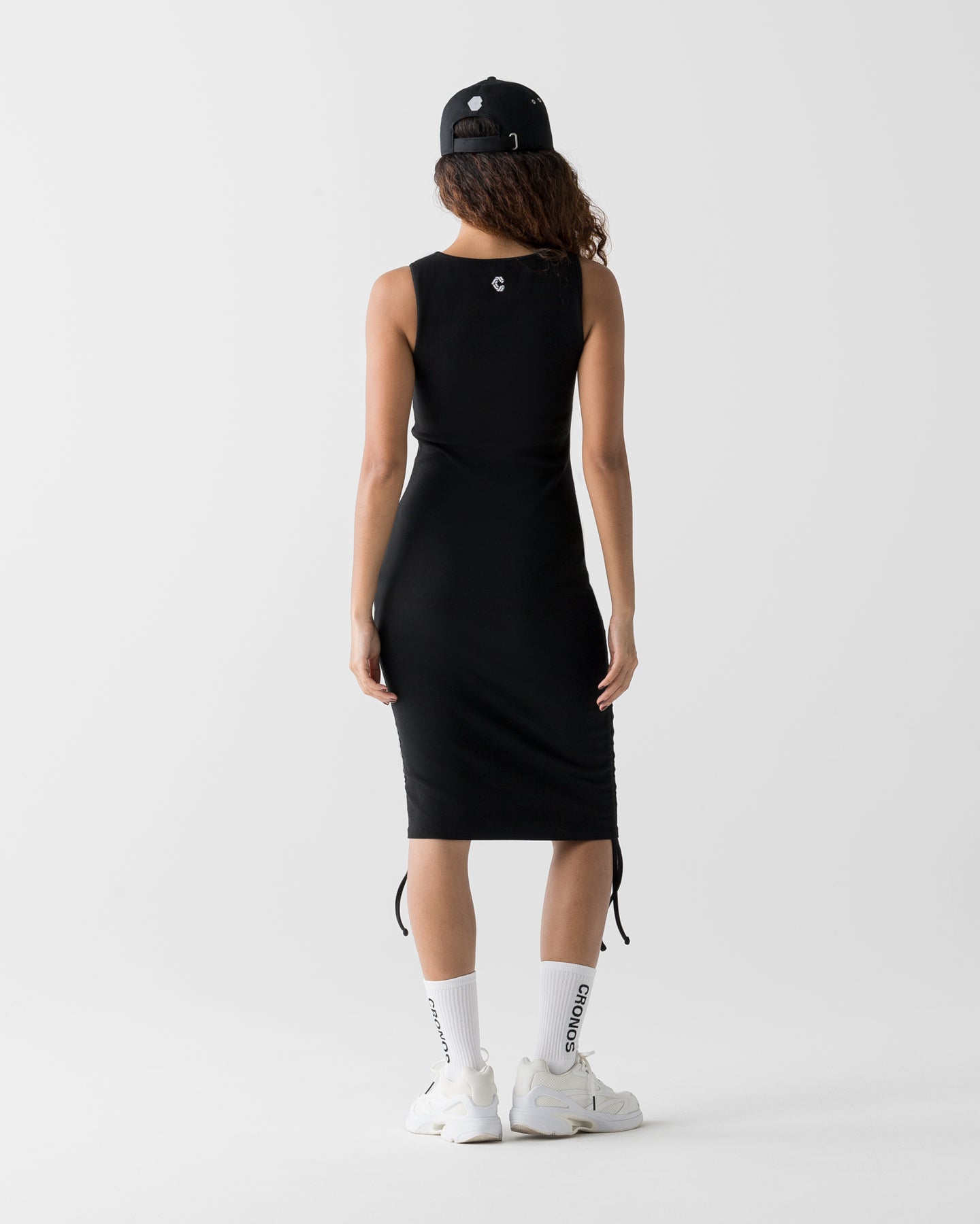 クロノス　ブラック　ワンピースS CRONOS WOMEN SHAPE SQUARE DRESS【BLACK】