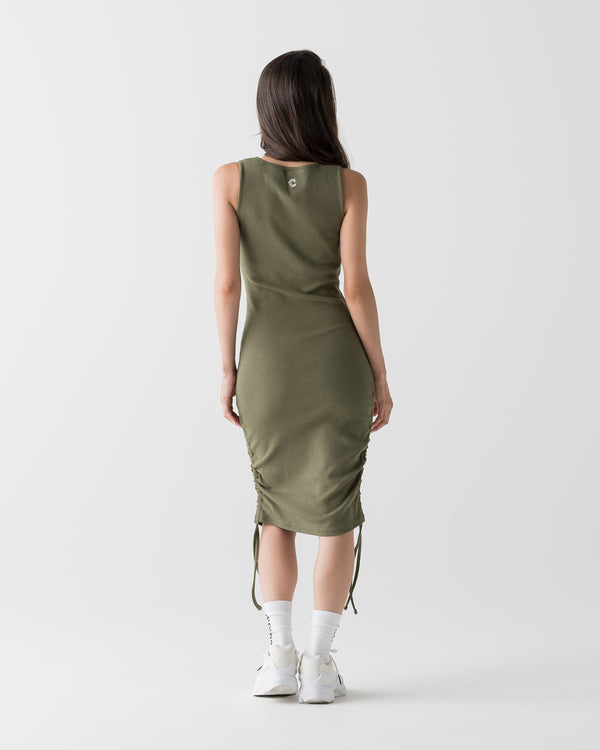 CRONOS WOMEN SHAPE SQUARE DRESS【卡其色】