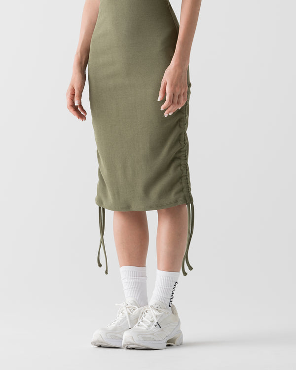 CRONOS WOMEN SHAPE SQUARE DRESS【卡其色】