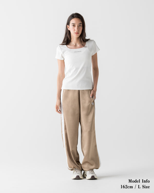 CRONOS WOMEN 方領 T 恤【WHITE】