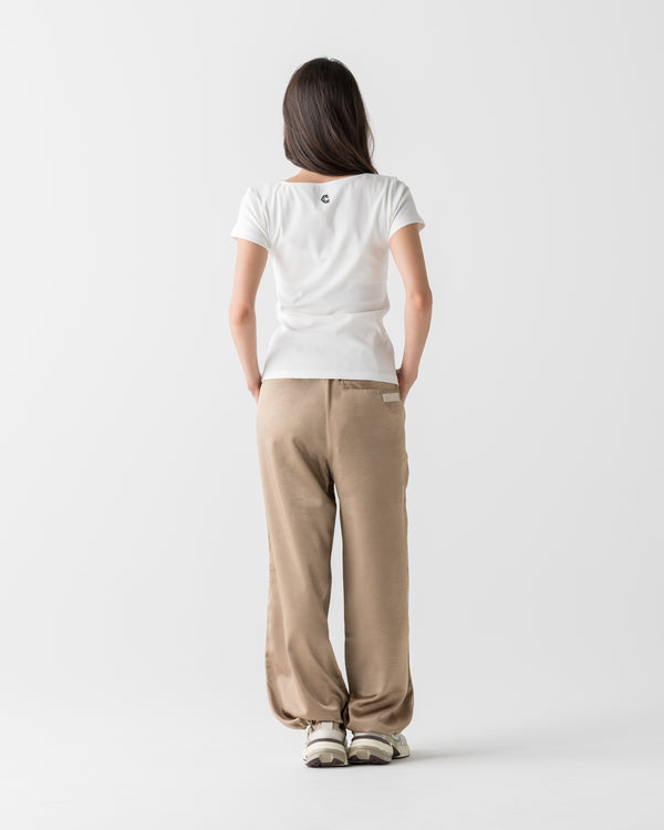 CRONOS WOMEN 方領 T 恤【WHITE】