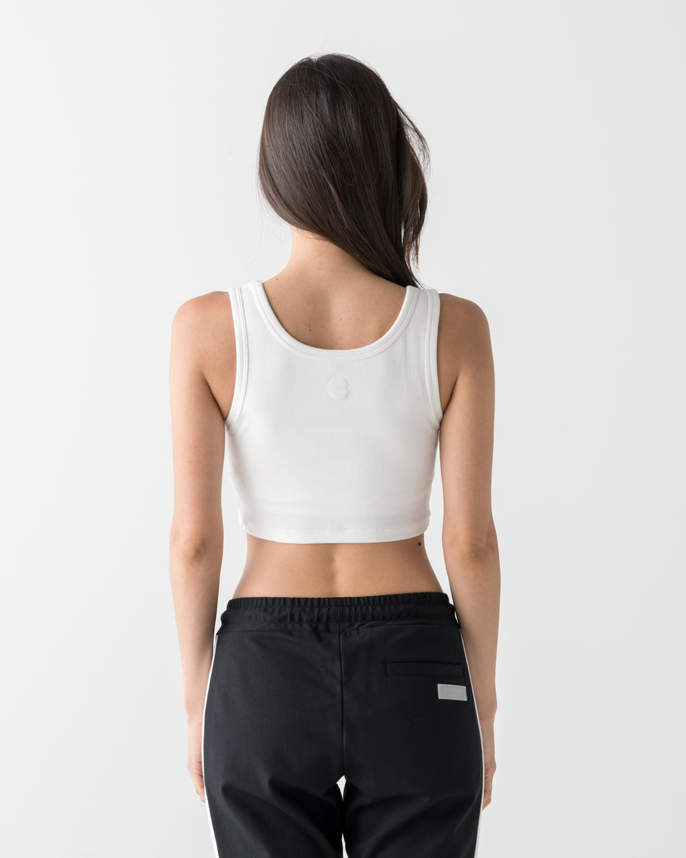 CRONOS WOMEN FIT CROPPED TANK TOP【WHITE】