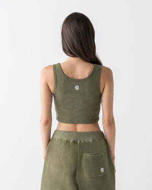 CRONOS WOMEN FIT 短版背心【卡其色】