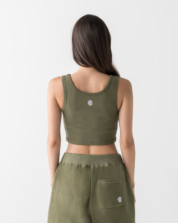 CRONOS WOMEN FIT 短版背心【卡其色】
